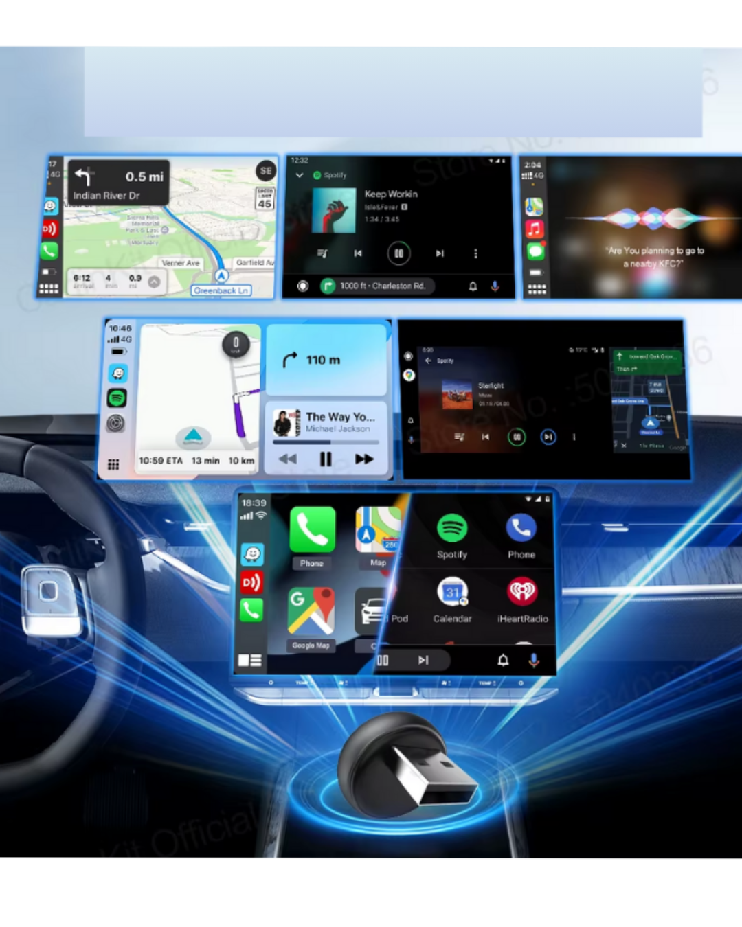 Connect’Auto™ – Adaptateur CarPlay Sans Fil